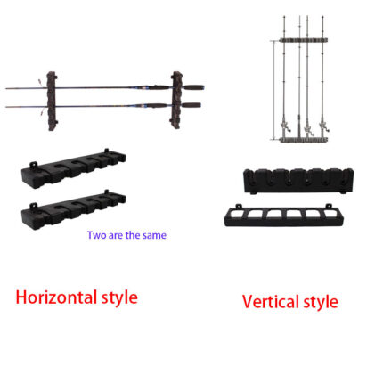 Fishing Rod Holders 6 Rod Rack Vertical Pole Holder Wall Mount Modular For Garage Fishing Pole 1