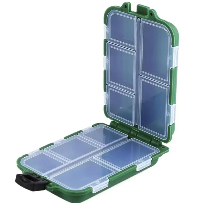 10 Compartment Mini Storage Case Flying Fishing Tackle Box Fishing Spoon Hook Bait Storage Box Fishing 3