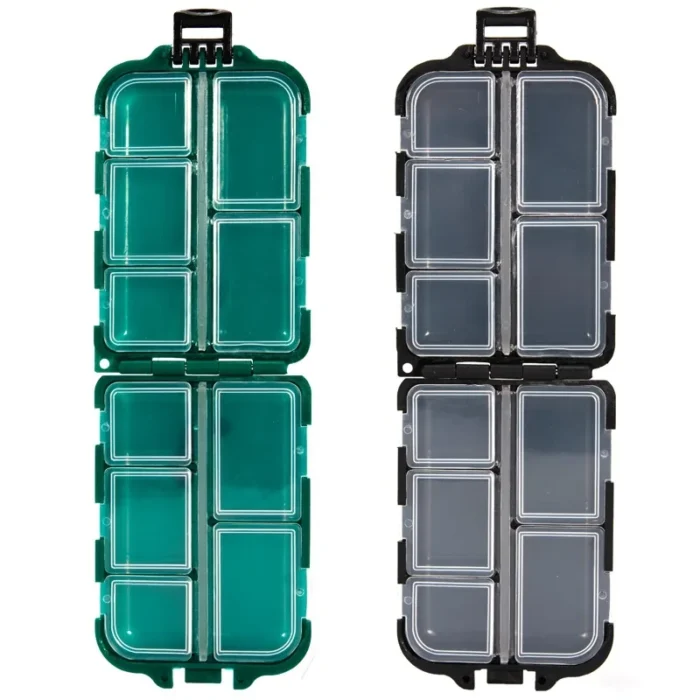 10 Compartment Mini Storage Case Flying Fishing Tackle Box Fishing Spoon Hook Bait Storage Box Fishing 4