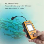 100m Portable Fish Finders 45 Degrees Handheld Fish Finder Ipx4 Waterproof Lcd Display For Ocean River 4