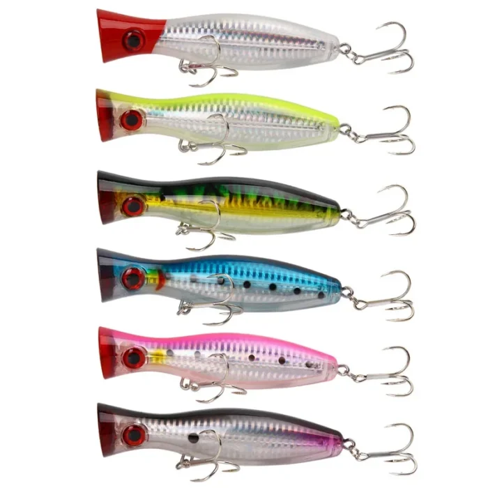 1pcs Popper Minnow Fishing Lure 12 5cm 40g Wobbler Topwater Hard Bait Artificial Bass Trout Fishing 1