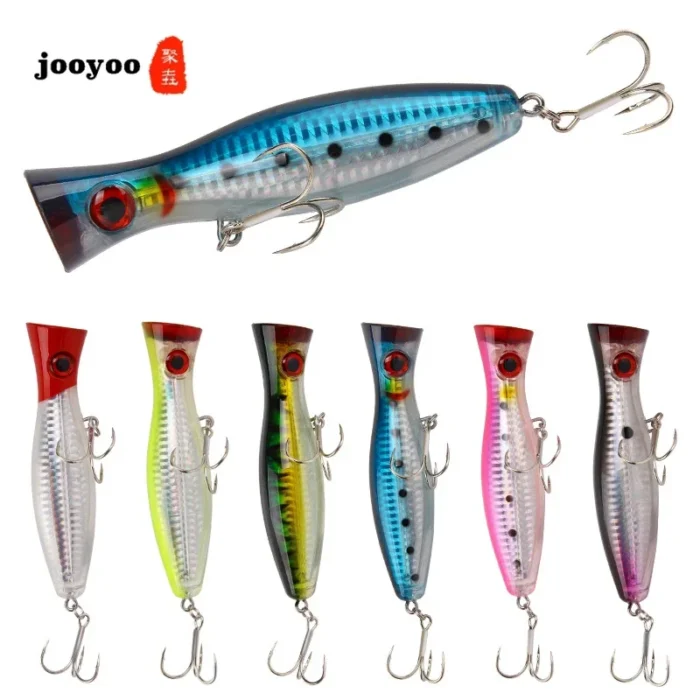 1pcs Popper Minnow Fishing Lure 12 5cm 40g Wobbler Topwater Hard Bait Artificial Bass Trout Fishing