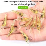 1pcs Soft Shrimp With Hook 1 3g4cm Soft Worm Shrimp Imitation Road Runner Bait Fake Bait