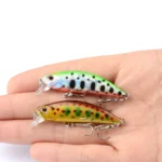 1pcs Minnow Fishing Lure 4 9g 6cm Wobbler Slow Sinking Artificial Plastic Hard Bait Crankbait For 2