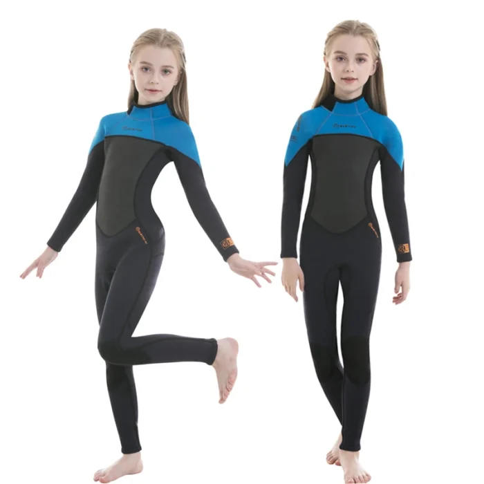 2 5mm Neoprene Wetsuit For Kids Thermal Full Swimsuit Youth Surf Scuba Diving Suit Underwater Freediving 2