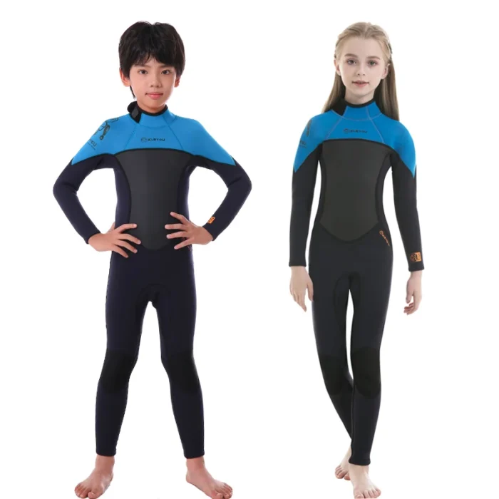 2 5mm Neoprene Wetsuit For Kids Thermal Full Swimsuit Youth Surf Scuba Diving Suit Underwater Freediving 4