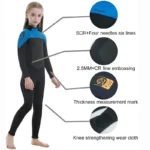 2 5mm Neoprene Wetsuit For Kids Thermal Full Swimsuit Youth Surf Scuba Diving Suit Underwater Freediving 5