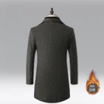 2024 Spring Fashion Men Slim Fit Long Sleeve Cardigans Blends Coat Jacket Suit Solid Mens Long 2