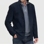2024 Winter Men S Casual Luxury Jacket Vintage Long Sleeve Buttons Turn Down Collar Solid Color 3