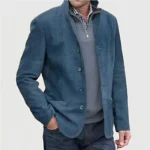 2024 Winter Men S Casual Luxury Jacket Vintage Long Sleeve Buttons Turn Down Collar Solid Color 4