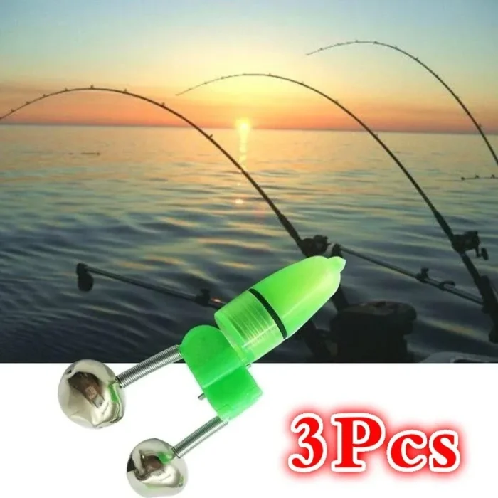 3pcs Fishing Led Flash Light Night Electronic Fishing Bite Alarm Finder Lamp Double Twin Bells Tip 2