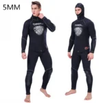 5mm Neoprene Hooded Wetsuit Men Surf Scuba Diving Suit Equipment Underwater Fishing Spearfishing Kitesurf Swimwear Warm