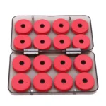 8 16pcs Foam Winding Board Fishing Line Shaft Bobbin Spools Tackle Box Red Lines Fishing Lure 1