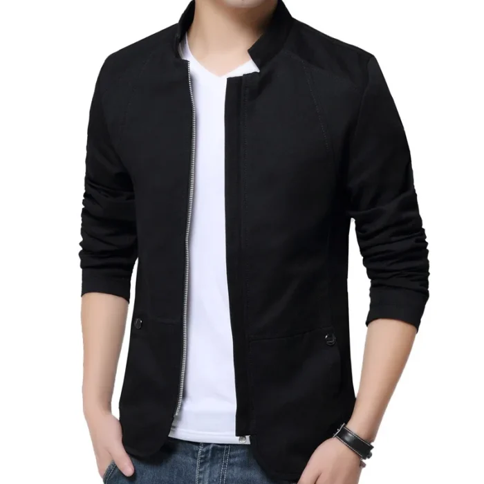 Aemape Brand Bomber Jacket Men Stand Collar Mens Jacket Slim Fit Mens Blazer Casual Jackets Male 3