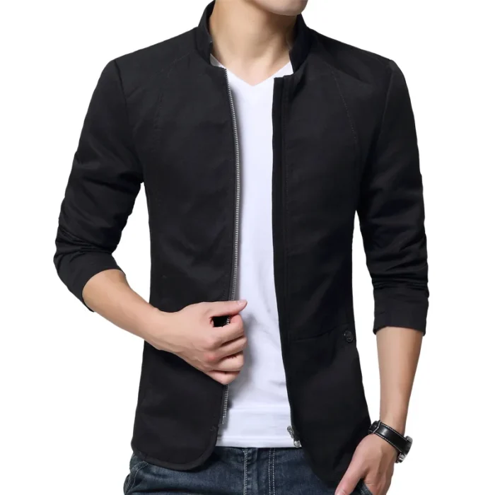 Aemape Brand Bomber Jacket Men Stand Collar Mens Jacket Slim Fit Mens Blazer Casual Jackets Male 4