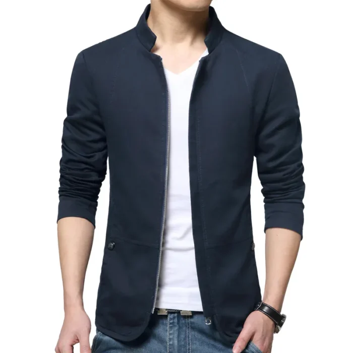 Aemape Brand Bomber Jacket Men Stand Collar Mens Jacket Slim Fit Mens Blazer Casual Jackets Male 5