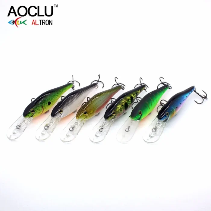 Aoclu Floating Minnow 70mm 8 8g Hard Bait Crank Deep Diver Depth 1 5 3 3m 4