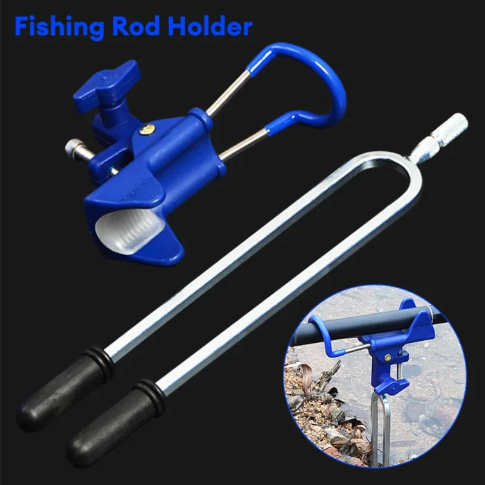 Adjustable Fish Pole Holder Storage Rack 360 Degree Stainless Steel Fishing Rod Bracket Outdoor Fishing Tool 2