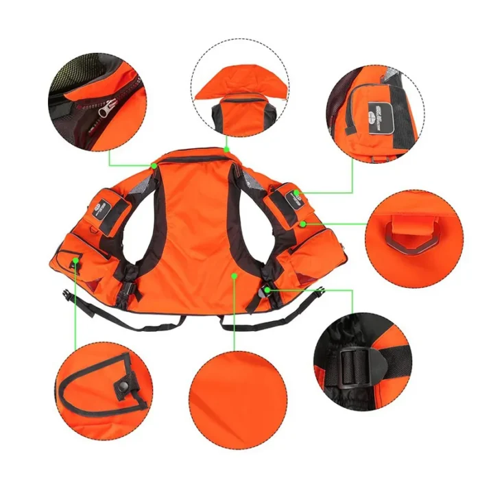 Adult Life Jacket Adjustable Buoyancy Aid Swimming Boating Sailing Fishing Water Sports Safety Life Man Jacket 4