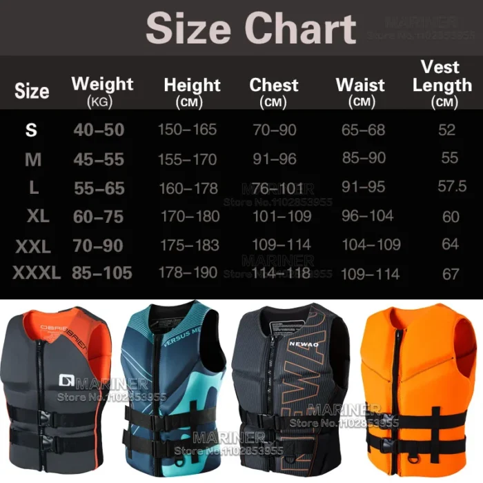 Adults Life Vest Kayak Kitesurf Jet Ski Life Jacket Motorboats Raft Rescue Swimming Drifting Boat Wakeboard 4