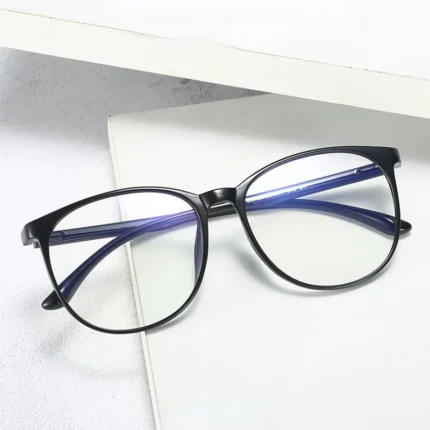 Anti Blue Light Glasses Women Vintage Oversized Transparent Eye Glasses Men Round Frame Computer Eyewear Fashion