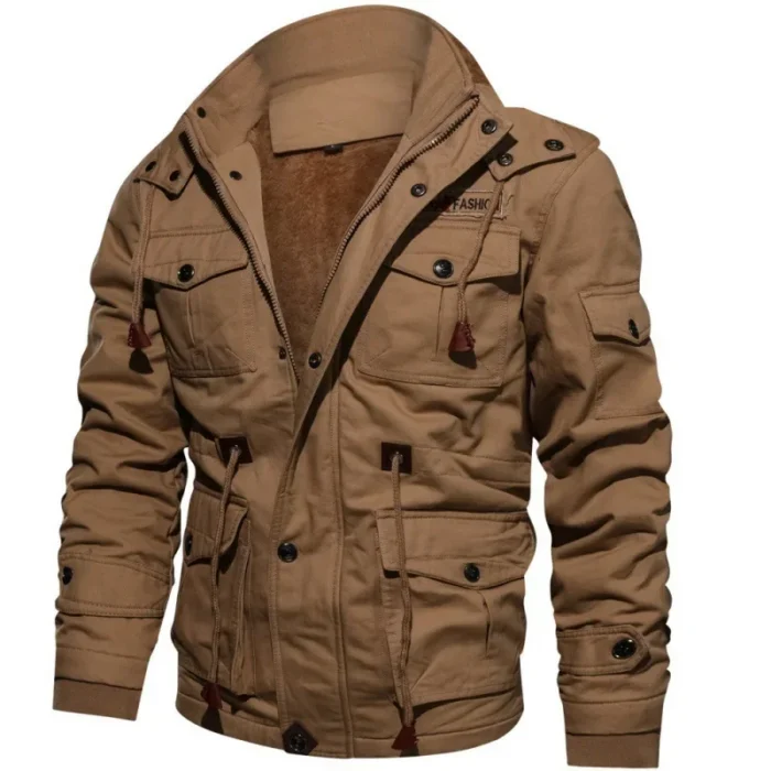 Autumn And Winter Men Trendy Jackets Military Coats Multi Pocket Jackets High Quality Male Cotton Casual 2