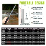 Bakawa Ultralight Carbon Fishing Rods 1 8m 7 2m Portable Telescopic Travel Mini Stream Feeder Pole 5