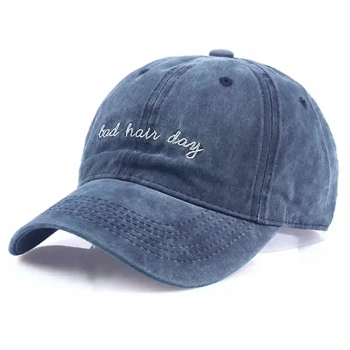 Bad Hair Day Embroidered Washed Snapback Baseball Cap Hip Hop Hat Man Vintage Dad Hats For