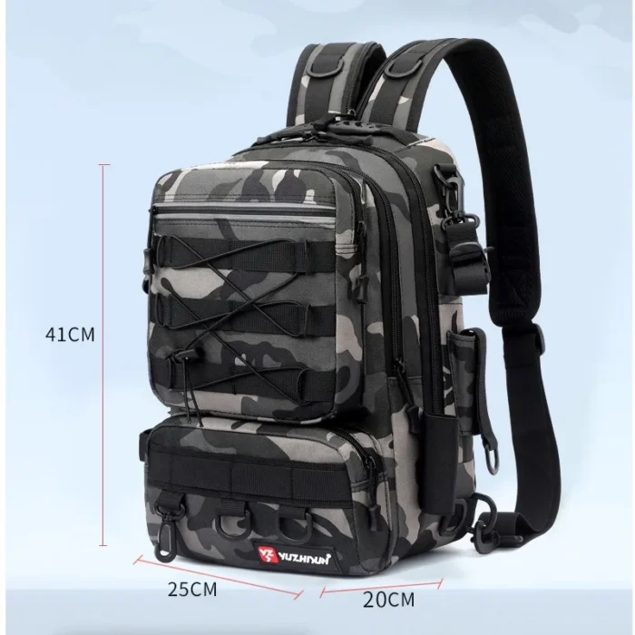 Camouflage Lure Fishing Bags Multi Functional Backpack Outdoor Sports Large Capacity Rod Fishing Tackle Bag 2