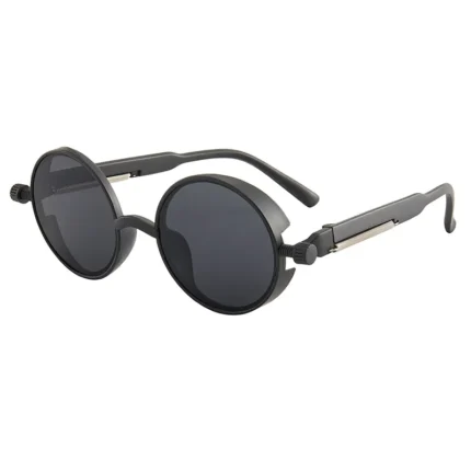 Classic Gothic Steampunk Sunglasses Luxury Brand Designer High Quality Men And Women Retro Round Pc Frame