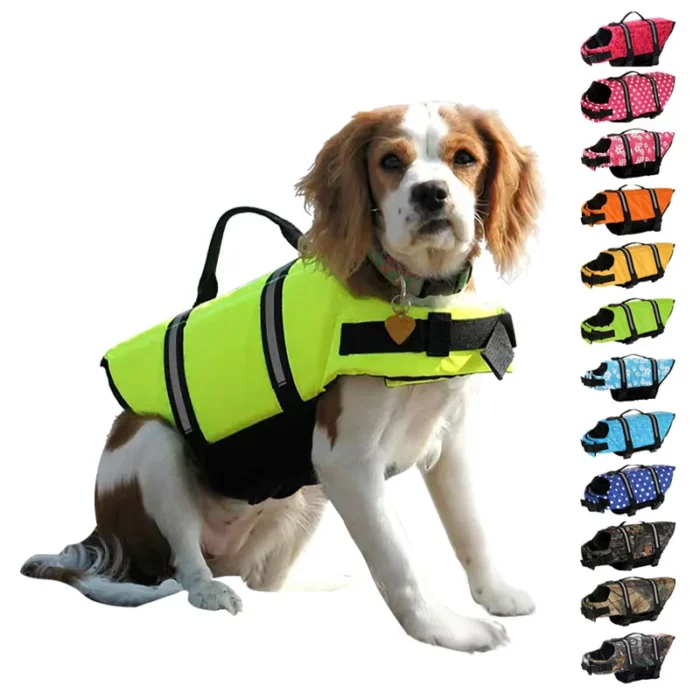 Daiseanuo Dog Fishing Vest Adjustable Pet Life Swimming Vest Clothes Boating Puppy Floatation Pfd For Small