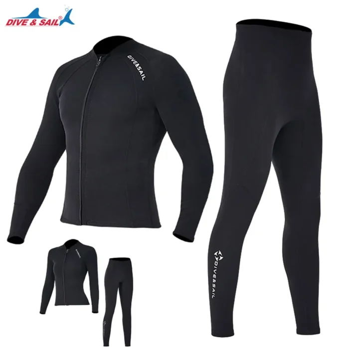 Dive Sail 2mm Premium Diving Suit For Men Women Wetwuit Pants Split Body Jacket Pants Neoprene