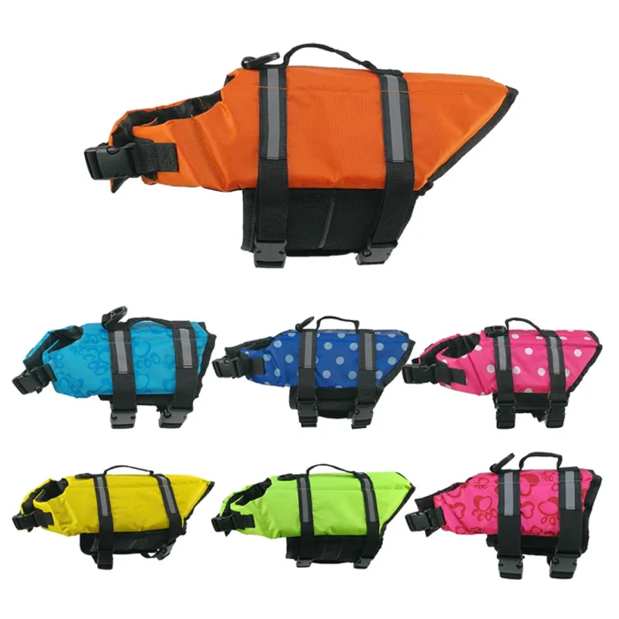 Dog Life Jacket Reflective Adjustable Summer Large Dogs Swimwear Safety Vest Surfing Sailboat Enhanced Buoyancy Pet 5