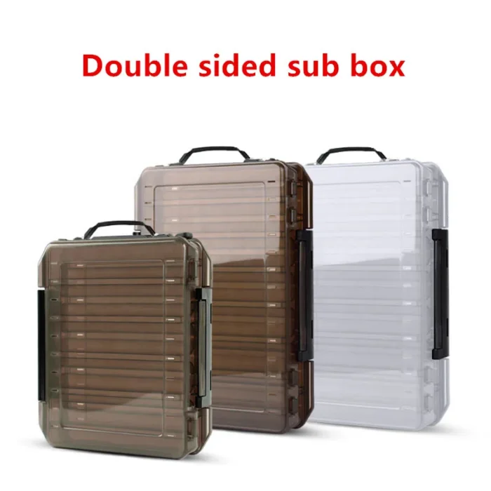 Double Sided Road Sub Box Fishing Gear Portable Accessory Storage Box Fishing Bait Box Mino Hard