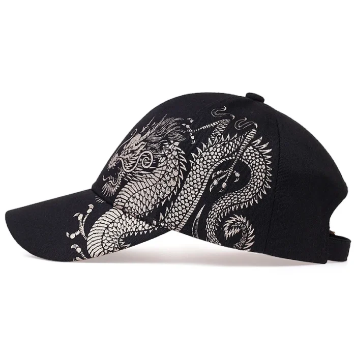 Dragon Pattern Men S Trendy Handsome Peaked Cap Cool Hip Hop Baseball Hat 4