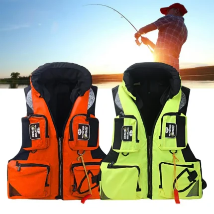 Durable Lightweight Multi Pocket Adults Sea Fishing Water Sports Safety Life Jacket For Drifting Life Vest