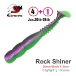 Esfishing Rock Viber Shad 50mm 95mm 115mm Rock Shiner Sea Soft Baits Pesca Artificial Silicone Isca
