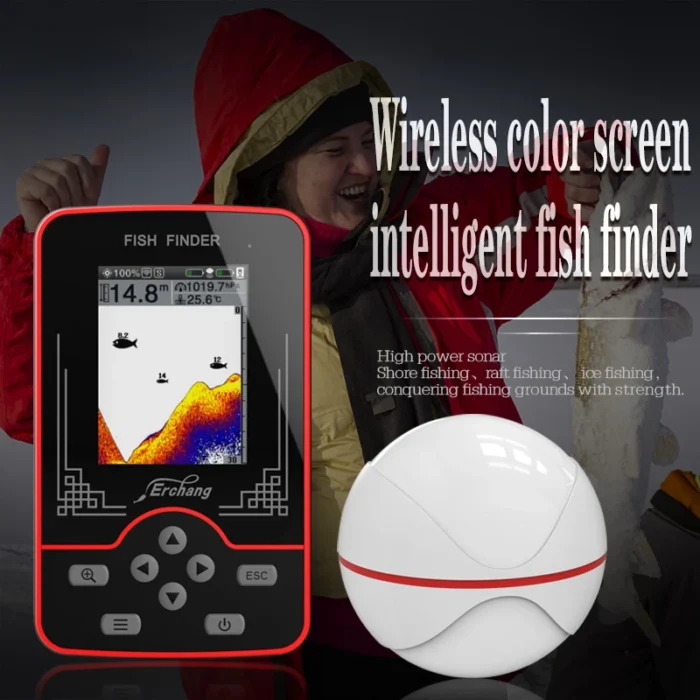 Erchang F13 Wireless Sounder Fish Finder Rechargable 100m Distance Lake River Sea Fishing 2