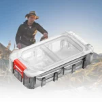 Expandable Fishing Tackle Box 2 Layers Fishing Tackle Organizer Case Fishing Hardware Toolbox Clear Fishing Tackle 2