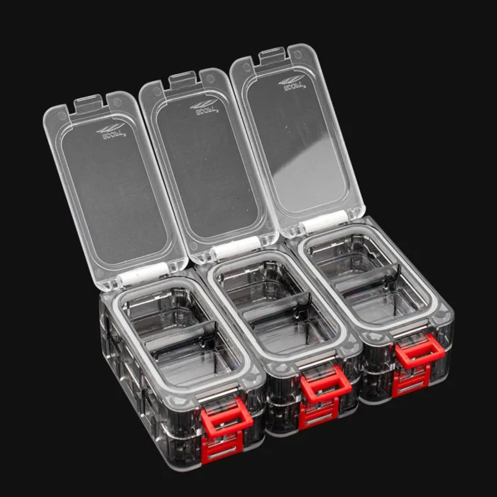 Expandable Fishing Tackle Box 2 Layers Fishing Tackle Organizer Case Fishing Hardware Toolbox Clear Fishing Tackle 3