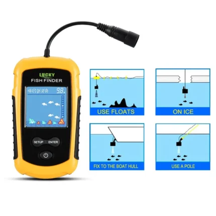 Ffc1108 1 Alarm 100m Portable Sonar Fish Finders 45 Degrees Sonar Coverage Echo Sounder Alarm Transducer 1