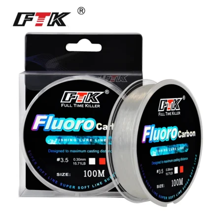 Ftk 100m Fluorocarbon Fishing Lure Line 4 13 34 32lb Carbon Fiber Leader Fly Fishing Line