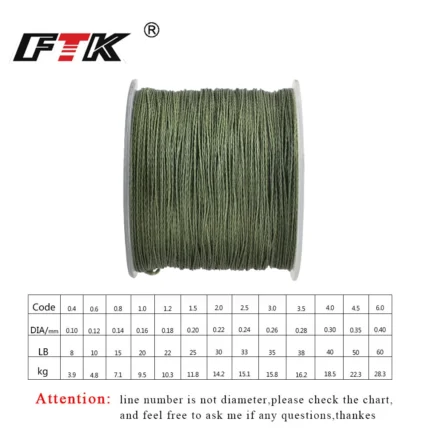 Ftk 114m Pe Braided Wire Fishing Line 125yards 4 Strands 0 10mm 0 40mm 8lb 60lb 1