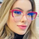 Fashion Anti Blue Light Blocking Cat Eye Oculos Retro Hight Quality Frame Women Oval Luxury Optical