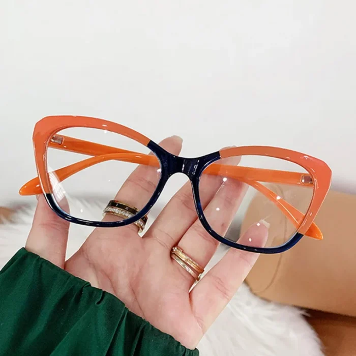 Fashion Anti Blue Light Blocking Cat Eye Oculos Retro Hight Quality Frame Women Oval Luxury Optical 2