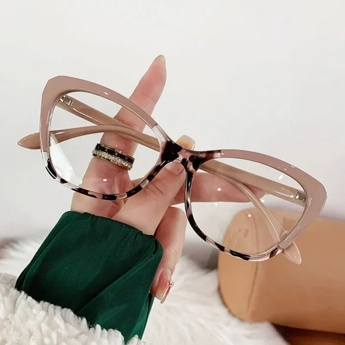 Fashion Anti Blue Light Blocking Cat Eye Oculos Retro Hight Quality Frame Women Oval Luxury Optical 4