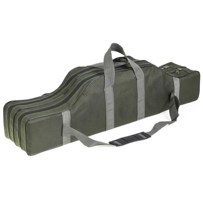 Fishing Bag Portable Folding Fishing Rod Reel Bag Fishing Pole Gear Tackle Tool Carry Case Carrier 5