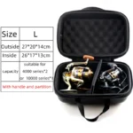 Fishing Bag Spinning Reel Case Cover Leather Fishing Reel Bag Shockproof Waterproof Fishing Tackle Storage Case 2