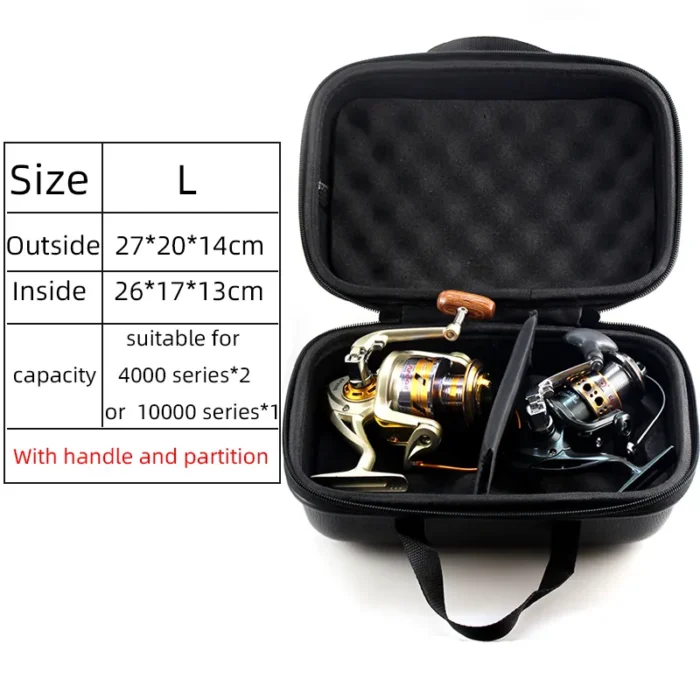 Fishing Bag Spinning Reel Case Cover Leather Fishing Reel Bag Shockproof Waterproof Fishing Tackle Storage Case 2