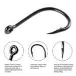 Fishing Hooks Set 100pcs Box 10 Series High Carbon Steel Single Circle Fishing Hook Fly Fishing 2